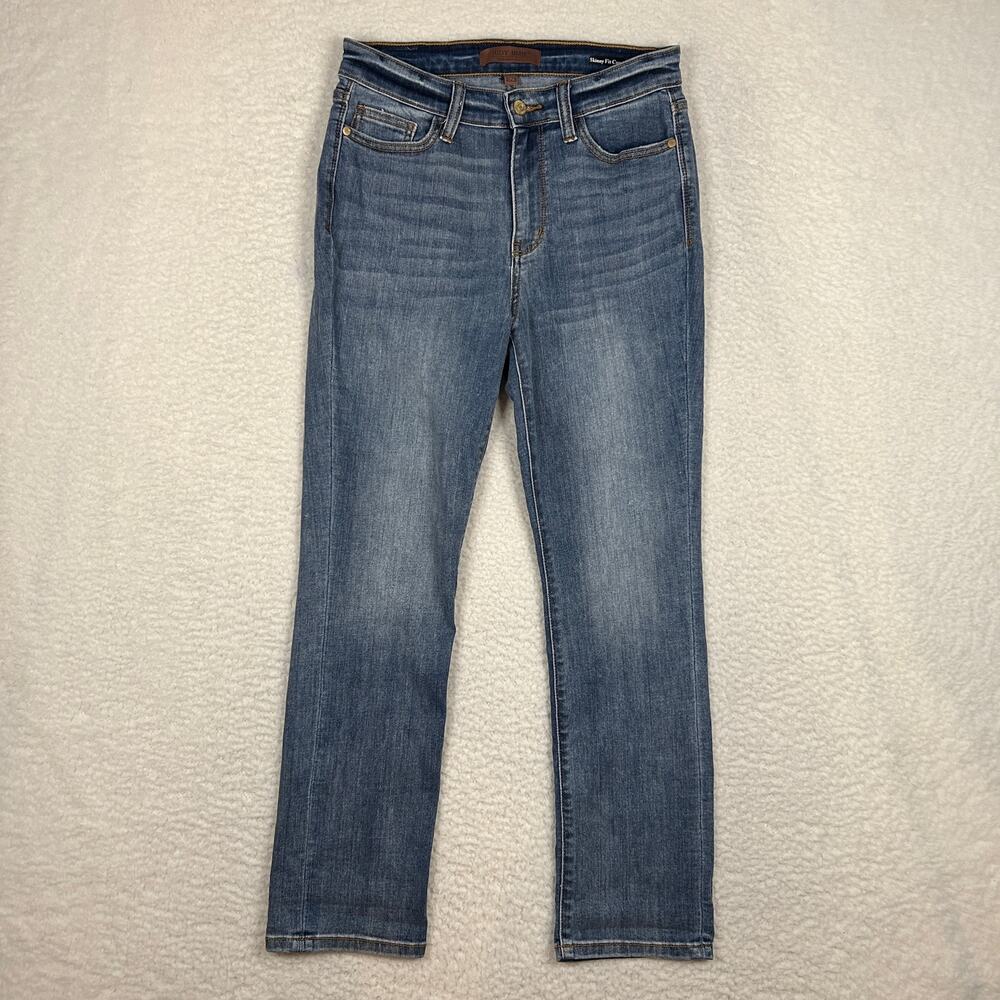 Judy Blue Size 9 29 Skinny Fit Capri Mid Rise Denim Cotton Stretch Classic Blue